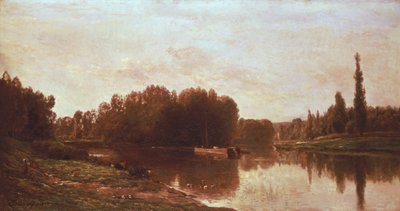 The Confluence of the River Seine and the River Oise by Charles Francois Daubigny